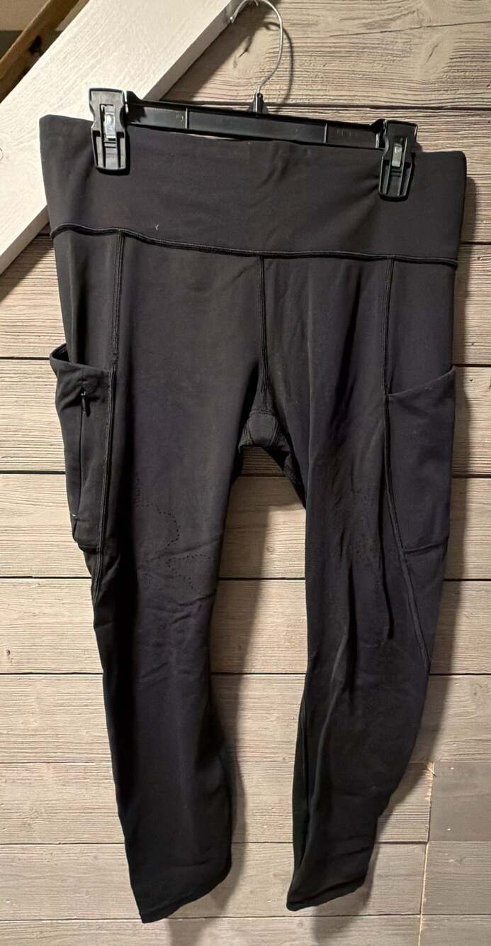 Athleta Leggings Size L Black Pocket Run Leggings
